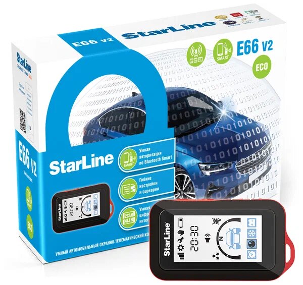 Охранно-телематический комплекс StarLine E66 v2 ECO GSM