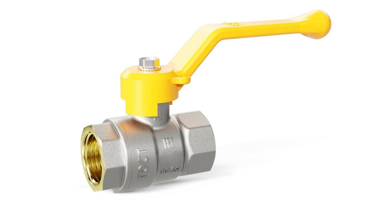 фото Кран шаровой латунный LD Pride 47.32. В-В. Р GAS Ду 32 Ру 25 рычаг