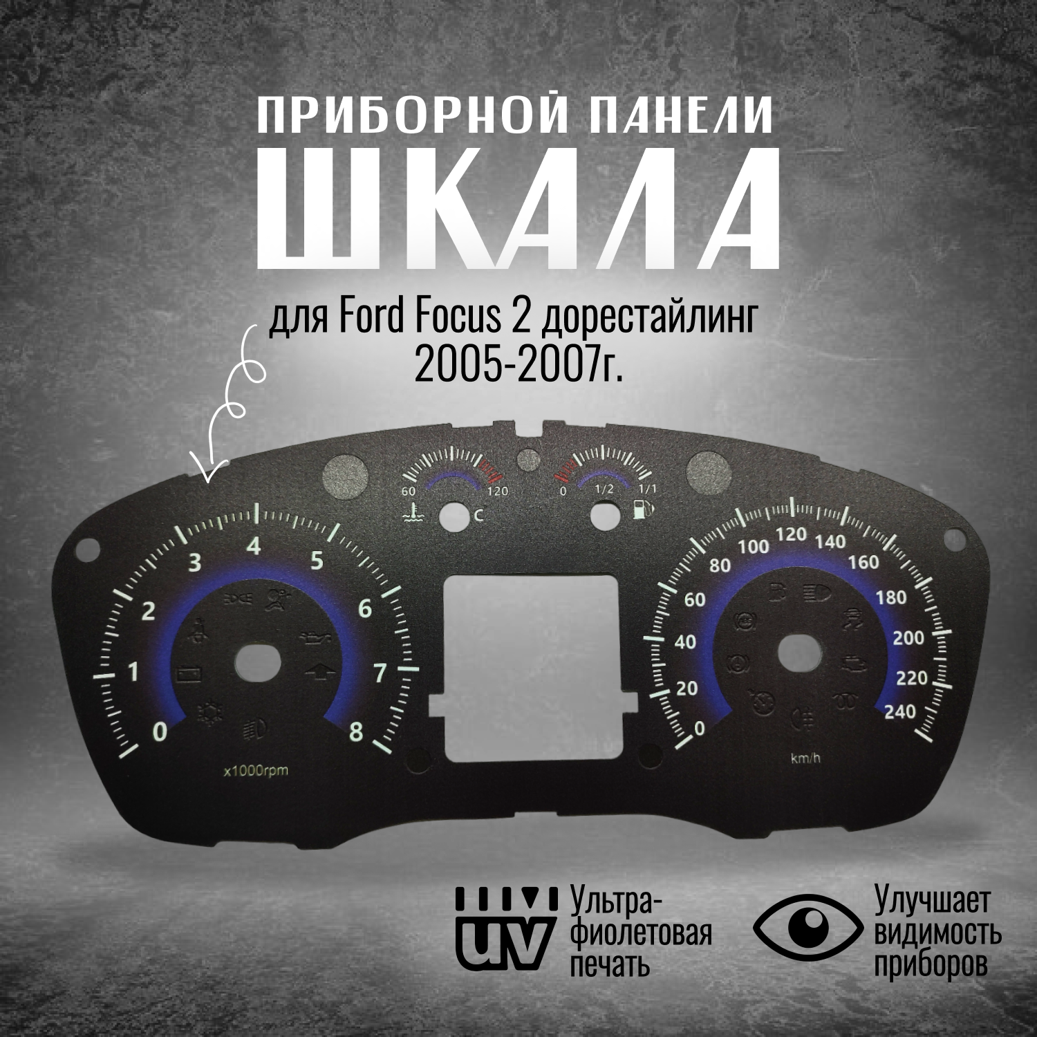 Накладка для щитка приборов Ford Focus 2