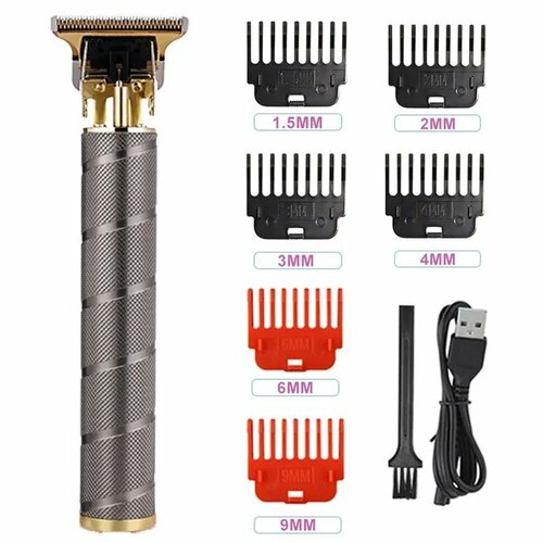 Триммер для волос электрический серебристый USB машинка для стрижки волос 119900₽