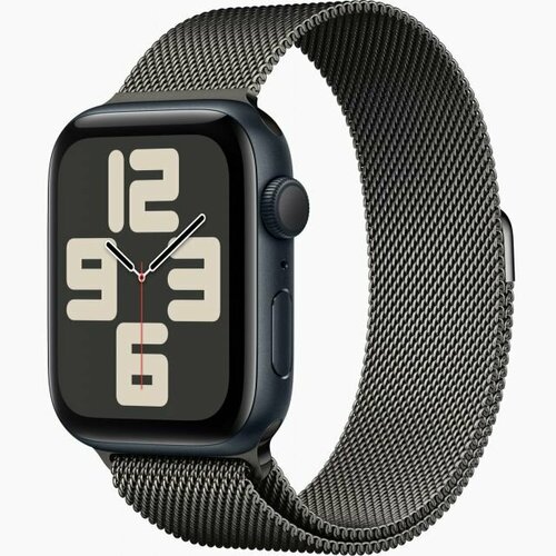 Умные часы Apple Watch Series SE Gen 2 44 мм Midnight Aluminium Case GPS Graphite Milanese Loop Bracelet 3478000₽