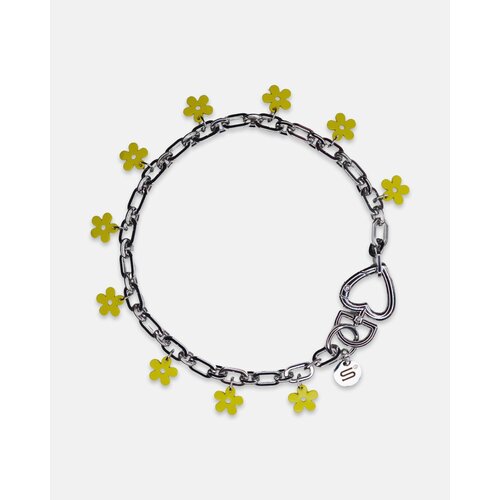 Колье 2SICK, длина 49 см, желтый, серебряный