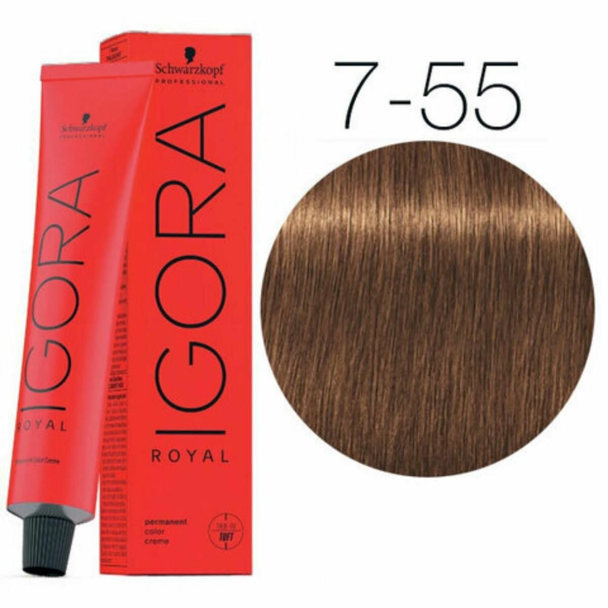 Schwarzkopf Igora Royal - 7-55 Средний русый золотистый экстра Стойкая крем-краска для волос 60 мл