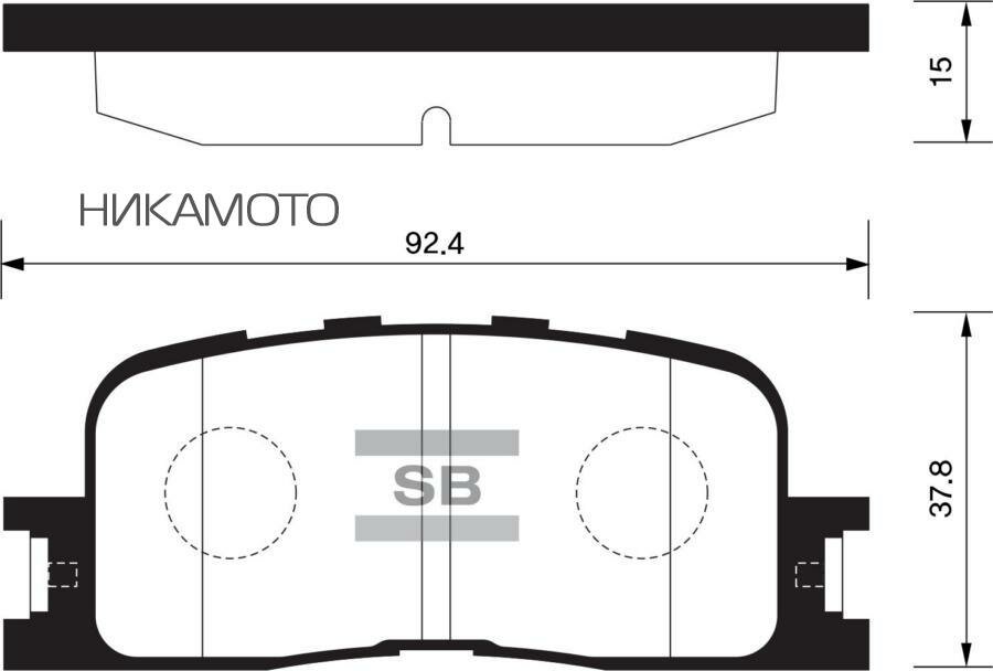 SANGSIN BRAKE SP2038 Колодки тормозные дисковые, задние