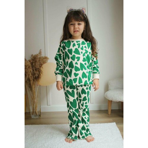 Комплект одежды , размер 116, зеленый худи zara kids sporty contrast colour block серый