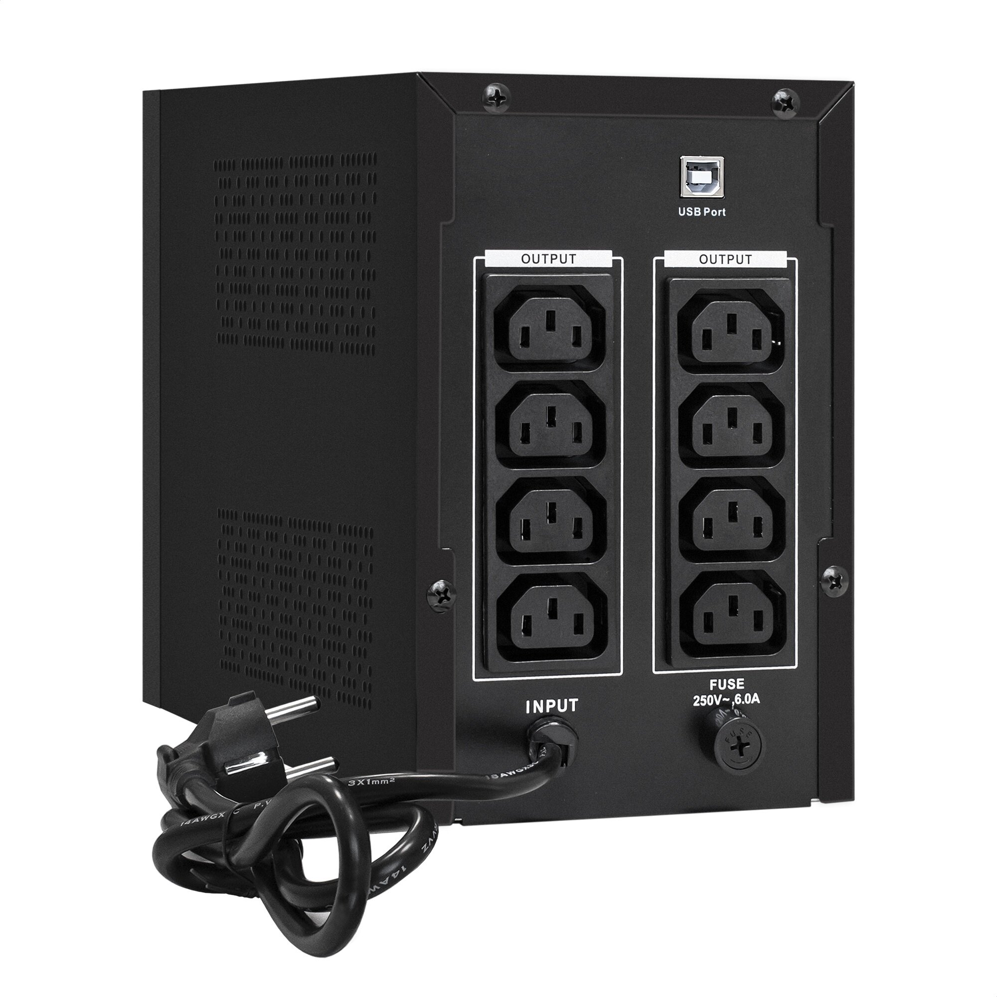 Источник бесперебойного питания Exegate EP285496RUS 1500VA/950W, LED, AVR, 6*IEC-C13, RJ45/11, USB, black - фото №6