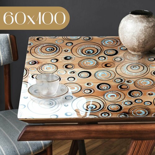 Скатерть на стол силиконовая гибкое стекло 60x100 см 680₽