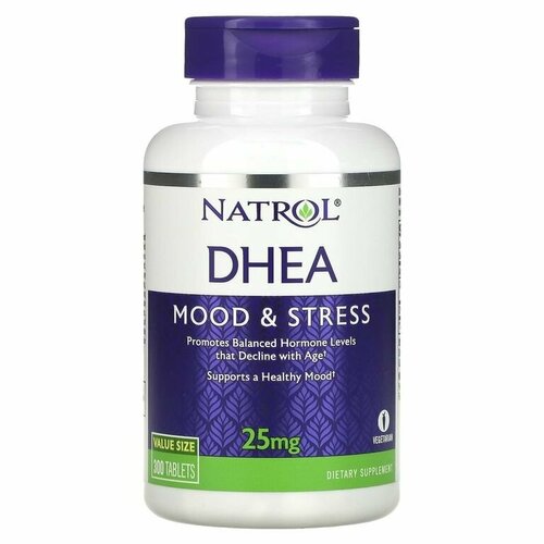 Natrol, DHEA, дгеа, 25мг, 300 таблеток