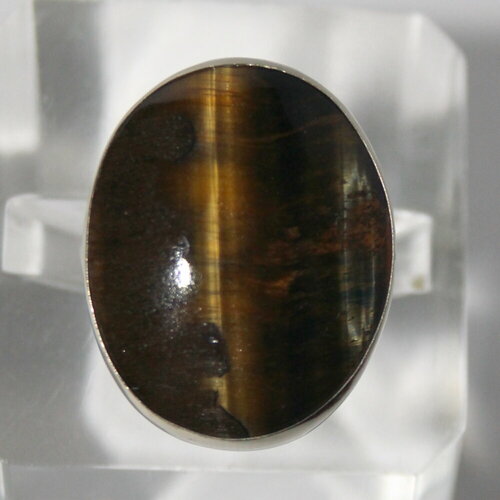 Кольцо True Stones, тигровый глаз, размер 17, коричневый кольцо с камнем тигровый глаз true stones