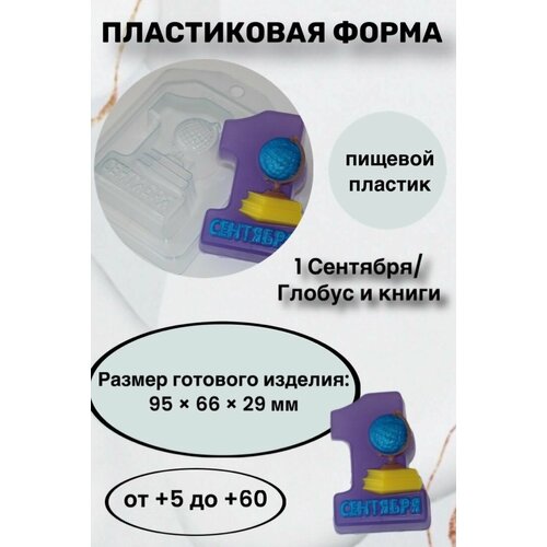 Форма пластик для мыла и шоколада/ 1 Сентября/Глобус и книги