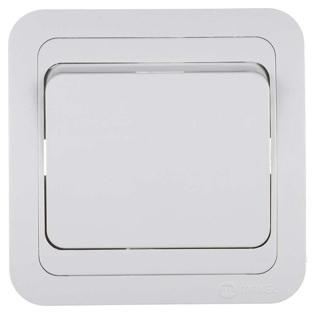 Выключатель Makel Mimoza одноклавишный встраиваемый белый (12001) Makel 12001