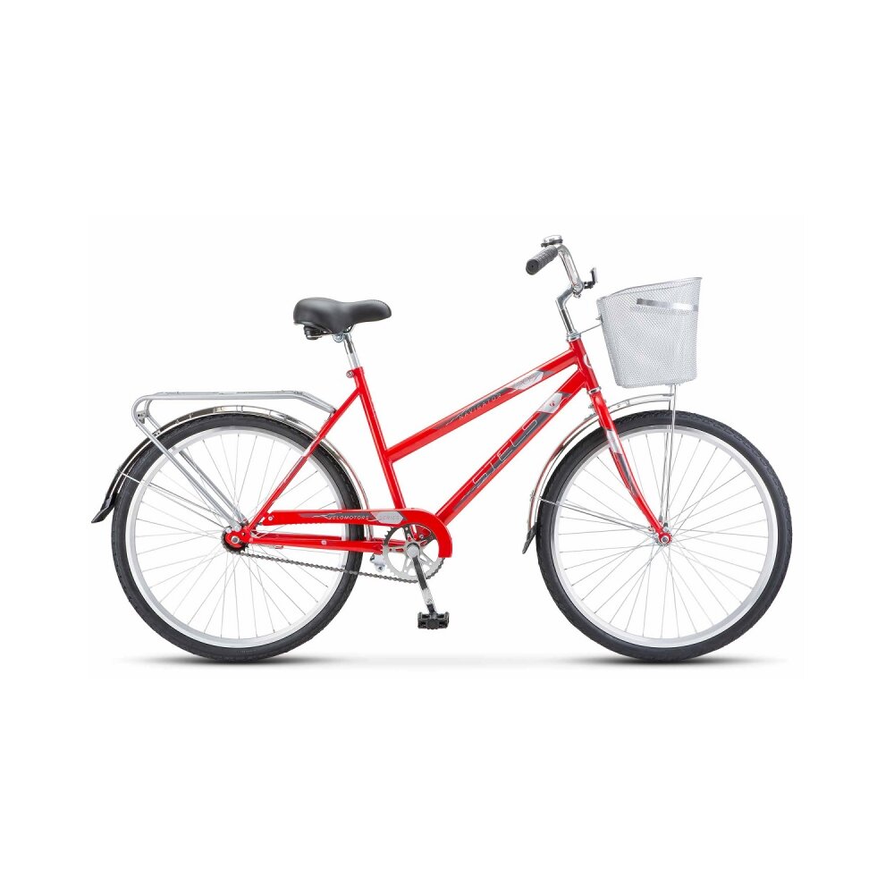 Велосипед Stels Navigator 205 С Lady 26 Z010 (2024) 19 красный + корзина (требует финальной сборки)