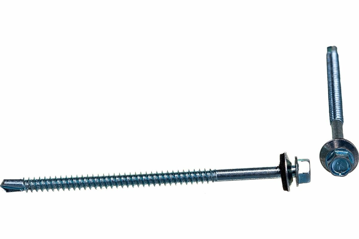 фото Креп-комп Саморез кровельный цинк, с шайбой EPDM, 5,5x102 50шт Фасовка ск55102ф