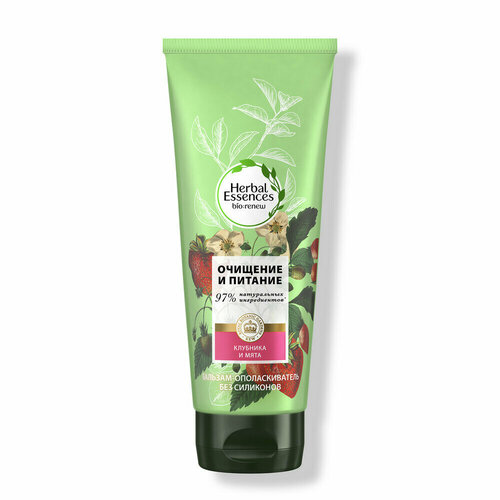 Herbal Essences Бальзам-ополаскиватель Белая клубника и Сладкая мята 180 мл