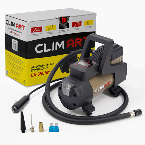 Компрессор Clim Art 35 л/мин 7 атм цифровой от прикуривателя с подсветкой и сумкой CLIMART CLA00004 | цена за 1 шт