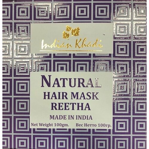 Natural Hair Mask REETHA, Indian Khadi (рита (аритха) натуральная маска для волос, Индиан Кхади), 100 г. натуральная маска для волос hair mask ритха indian khadi индиан кади 100г