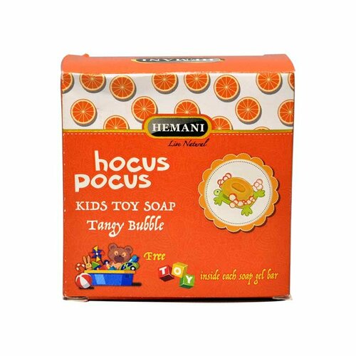 Hocus Pocus TANGY BUBBLE Kids Toy Soap, Hemani (Фокус Покус тэнджи баббл детское мыло с игрушкой, Хемани), 100 г.