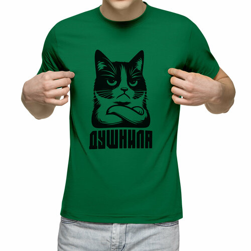 Футболка Us Basic, размер 2XL, зеленый мужская футболка душнила мем 2xl черный