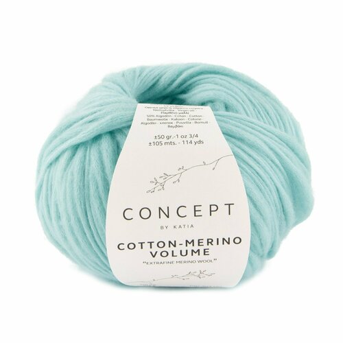Пряжа для вязания Katia Cotton-Merino Volume (207 Light turquoise)