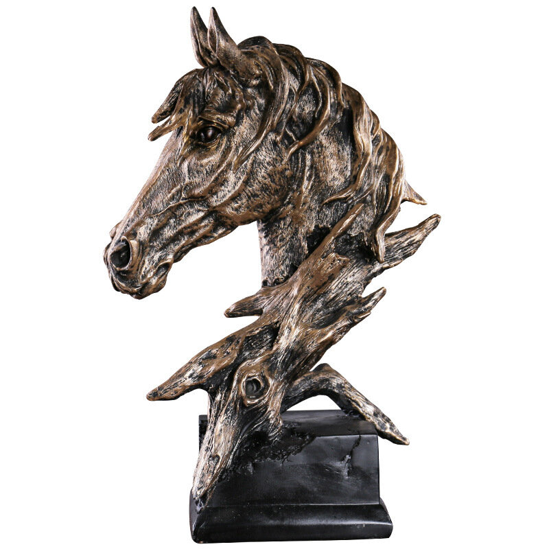 Статуэтка "Бюст коня" бронзовый 40*14*26 см BL550