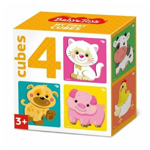 кубики десятое королевство домашние животные 4 штуки baby toys без обклейки 3541 Кубики (4шт) Домашние животные (без обклейки) 03541 (Дес. Кор.)