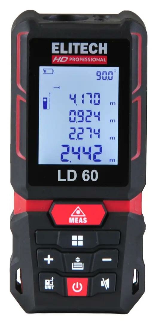 Дальномер лазерный Elitech HD LD60, 60 м — фото 1