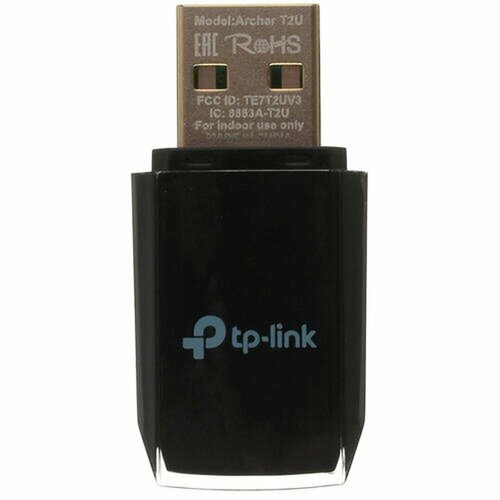 Wi-Fi адаптер TP-LINK Archer T2U v3 беспроводной usb адаптер tp link archer t2u plus ac600 двухдиапазонный wi fi usb адаптер высокого усиления