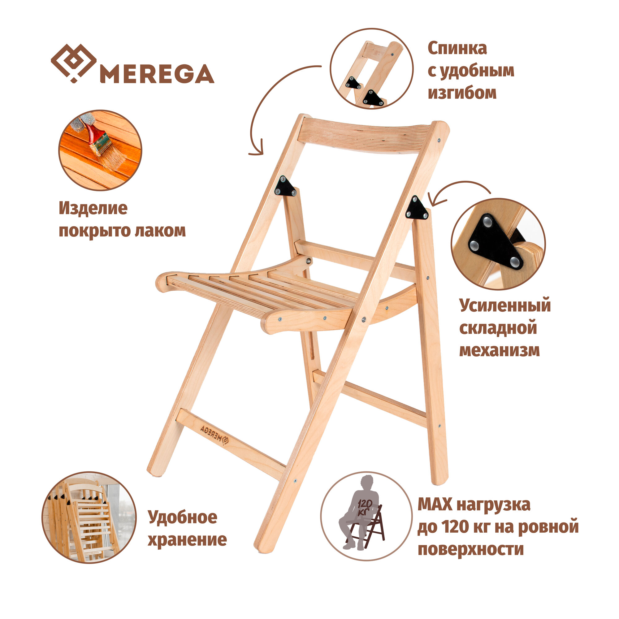 фото Стул складной, туристический, деревянный, для кухни.