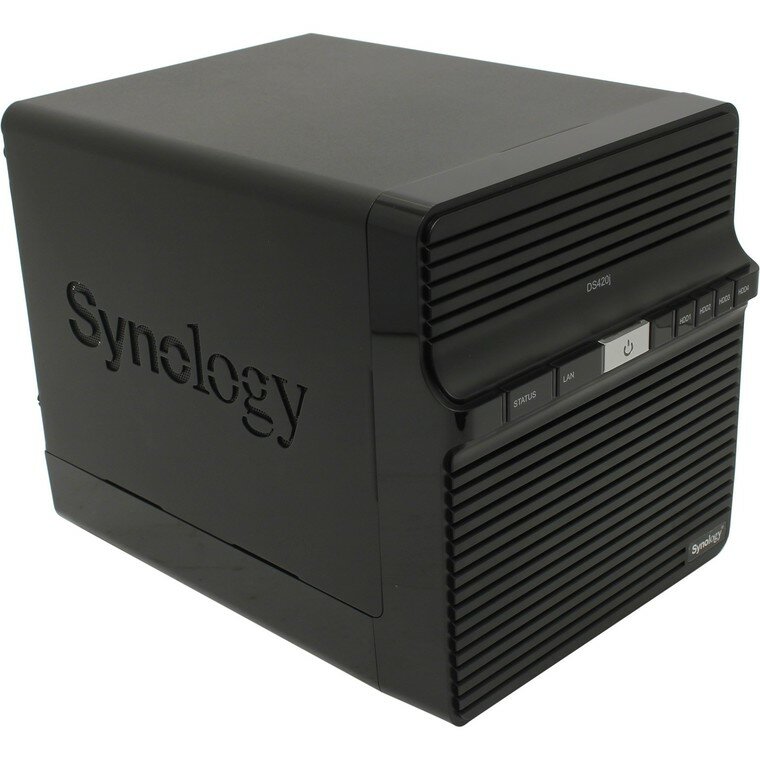 Накопитель сетевой (NAS) Synology DS420j, черный