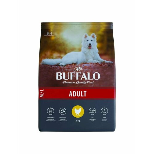 Сухой корм для собак Mr.BUFFALO Adult M/L с курицей 1 уп. х 1 шт. х 2 кг