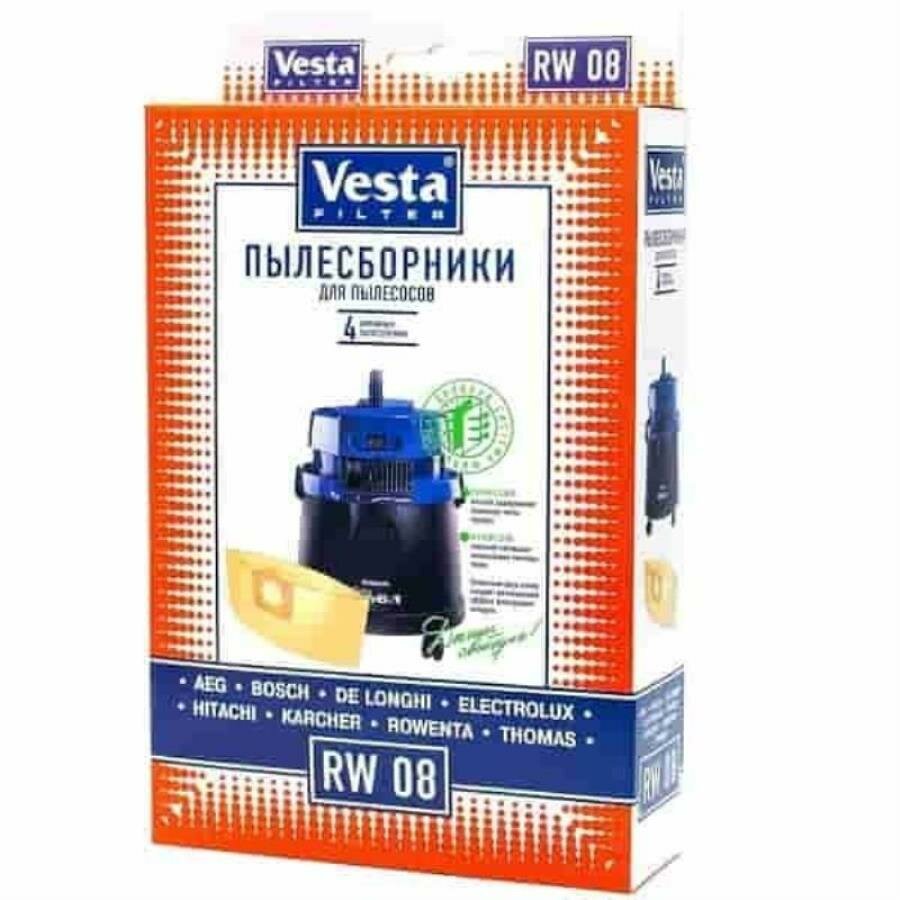 Vesta filter Бумажные пылесборники RW 08, бежевый, 4 шт. - фото №13