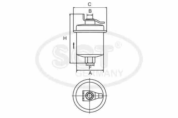 Фильтр топливный SCT ST346