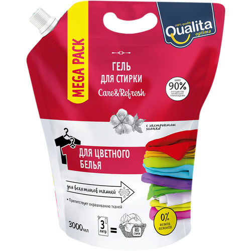 Гель для стирки Qualita цветного белья 3л 1139₽