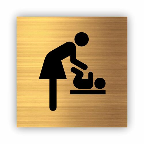 Комната матери и ребенка табличка Point 112*112*1,5 мм. Золото общий туалет табличка point 112 112 1 5 мм золото