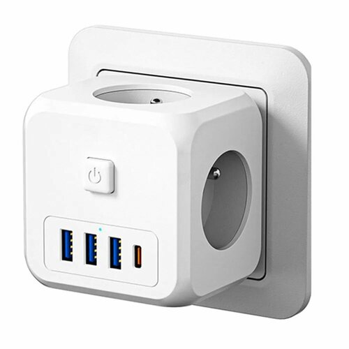 Универсальный тройник 7-в-1 с 3 USB-портами 1799₽