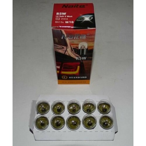 Лампа габарит. 12V R5W G18 с цок. BA15s 1шт в упак.