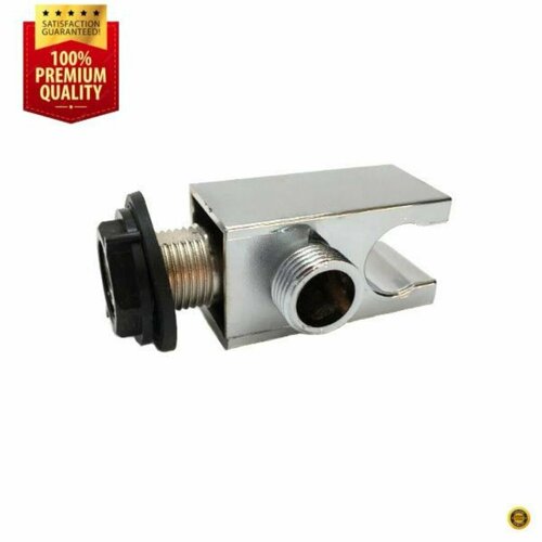 Кронштейн лейки душа штуцер выпуск пластиковый хромированный глянцевый 530₽