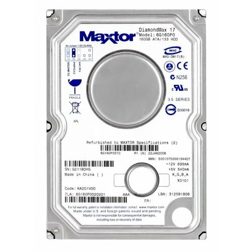 Жесткий диск Maxtor 6G160P0 160Gb 7200 IDE 3.5 HDD