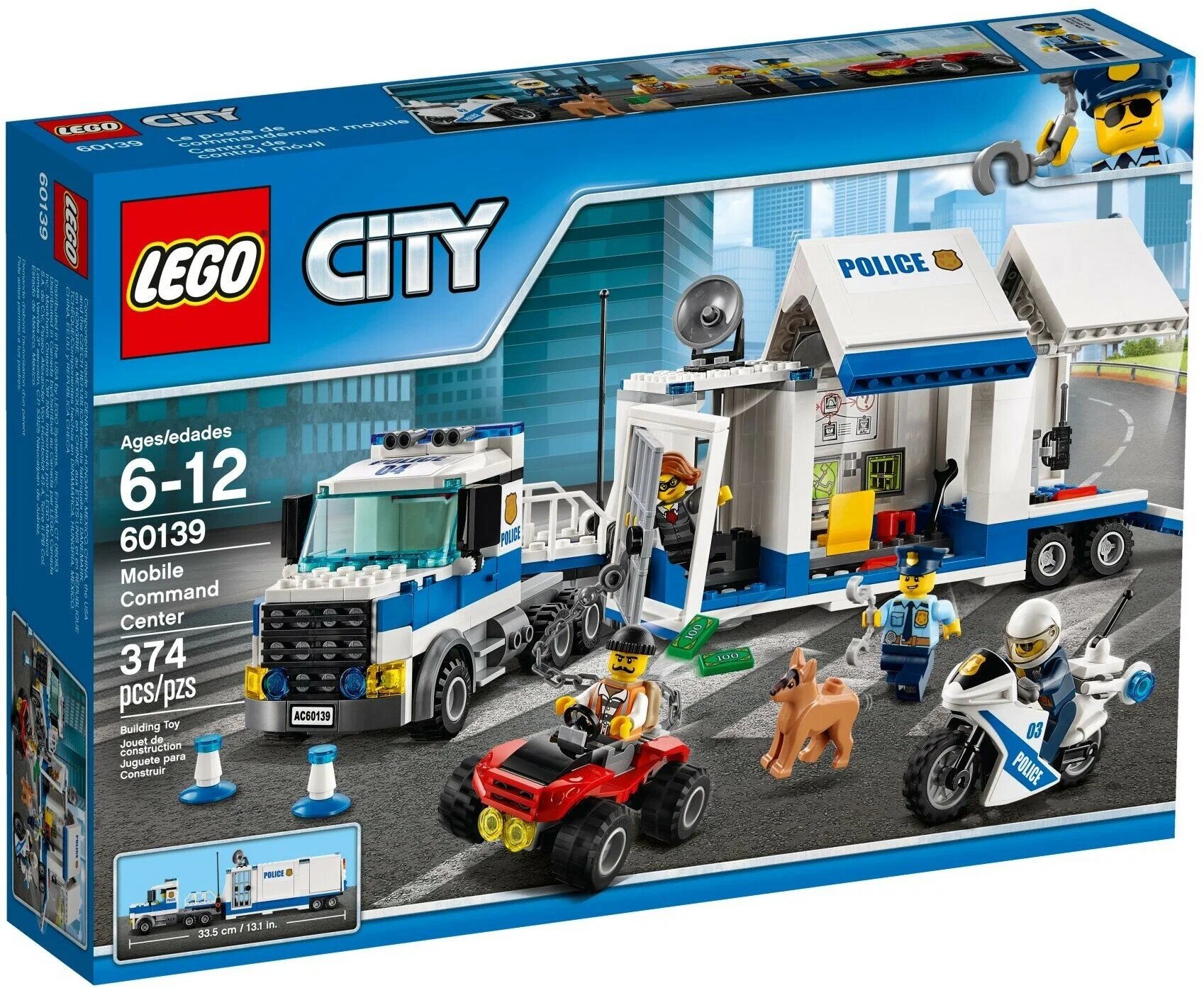 Конструктор LEGO City 60139 Мобильный командный центр, 374 дет.