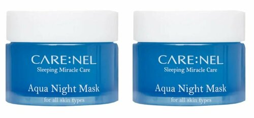 Маска для лица Care: Nel aqua night mask, увлажняющая, ночная, 15 мл, 2 шт