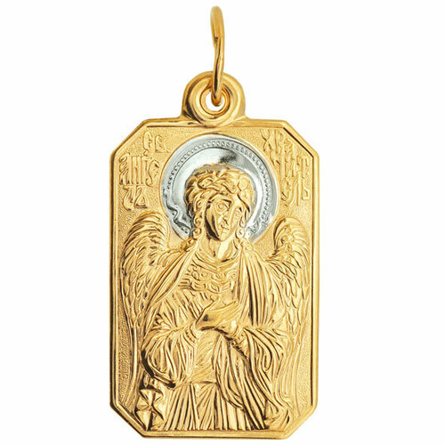 Подвеска Золотая подкова, комбинированное золото, 585 проба крест херсонес крест из красного золота ангел хранитель 21385