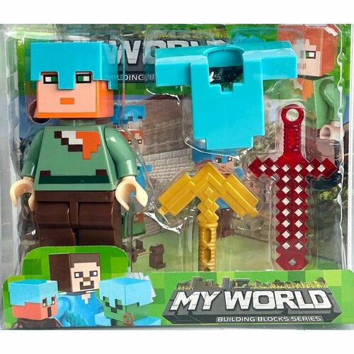 12A Конструктор minifigures Minecraft, фигурка Майнкрафт 8 см.