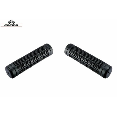 Рукоятки руля (грипсы, комплект), 120 мм, резиновые, SR-18, RAPIDA