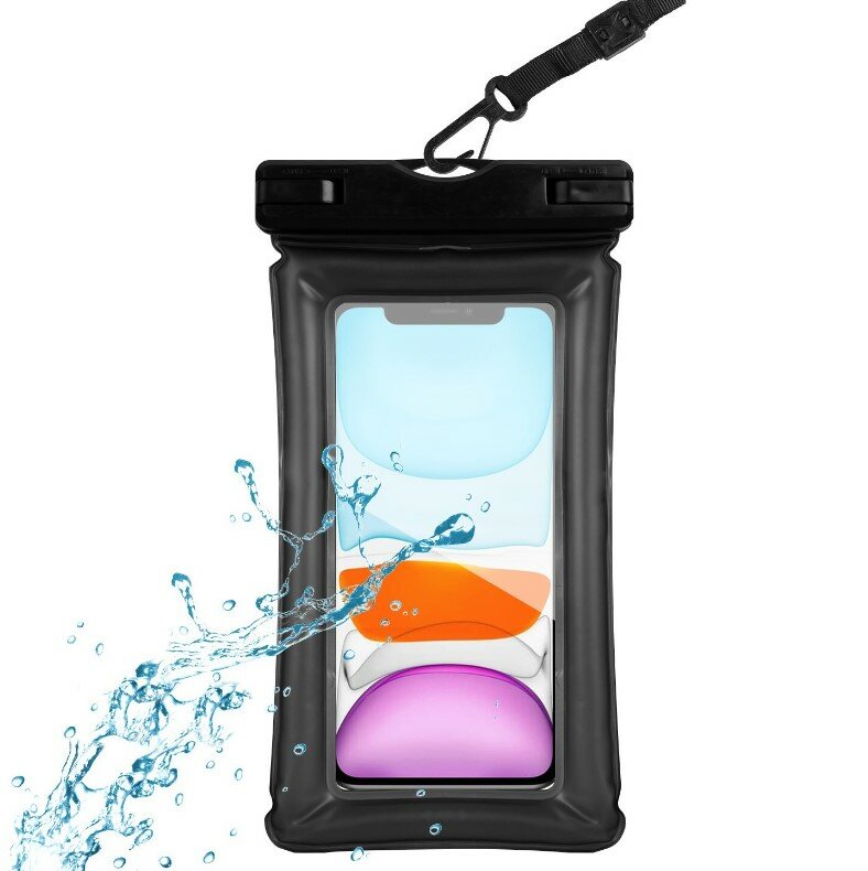 фото Чехол универсальный влагоустойчивый с надувным бортиком, черный