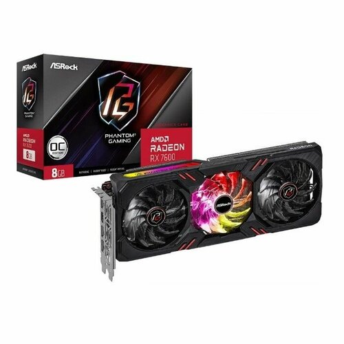 Видеокарта ASRock Radeon RX 7600 Phantom Gaming 8G OC