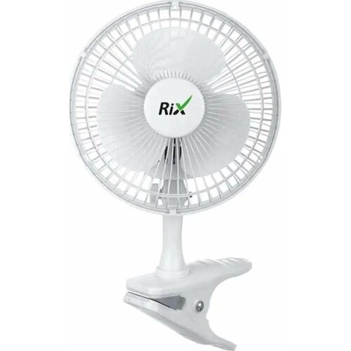 Вентилятор настольный RIX RDF-1500W белый на прищепке