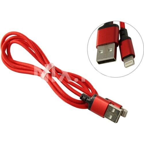 Кабель Hoco Кабель в тканевой оплетке USB - Lightning Hoco X14 Times Speed только для зарядки, 1 м, 1 шт., красный/черный