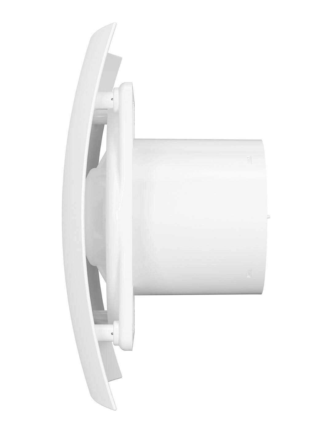 Вентилятор вытяжной BREEZE 5C TURBO, МОЩНЫЙ, 125 мм, 205 м³/час, 20 Вт, с обратным клапаном, белый, серия DiCiTi — фото 1