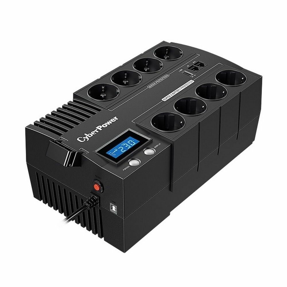ИБП Line-Interactive CyberPower BR700ELCD 700VA/420W USB/RJ11/45/USB charger A (4+4 EURO)