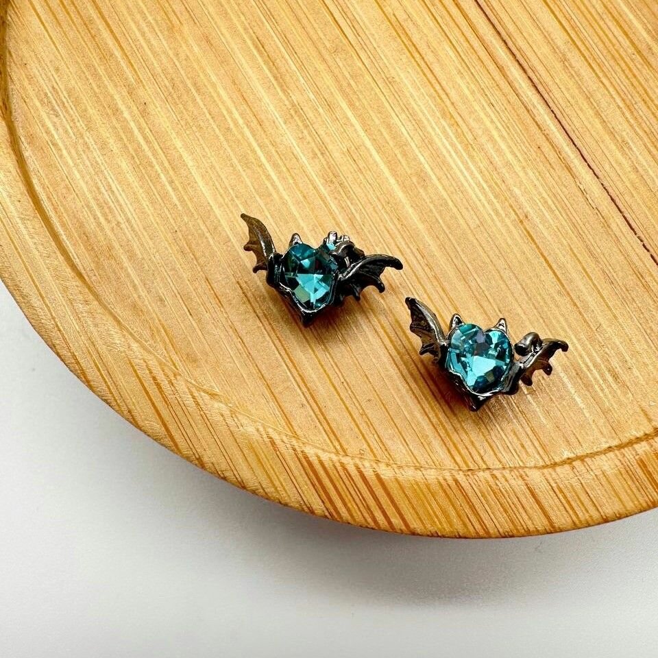 Декор для ногтей, объемные фигурки для дизайна и творчества Ф-104 (бирюзовое сердце)